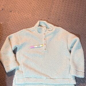 NWT aerie mint green Cozy Sherpa Pullover Sweater